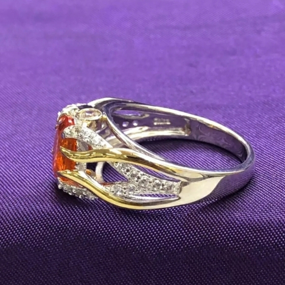 Rare Victoria Wieck Mexican Fire opal Ring - Picture 6 of 7